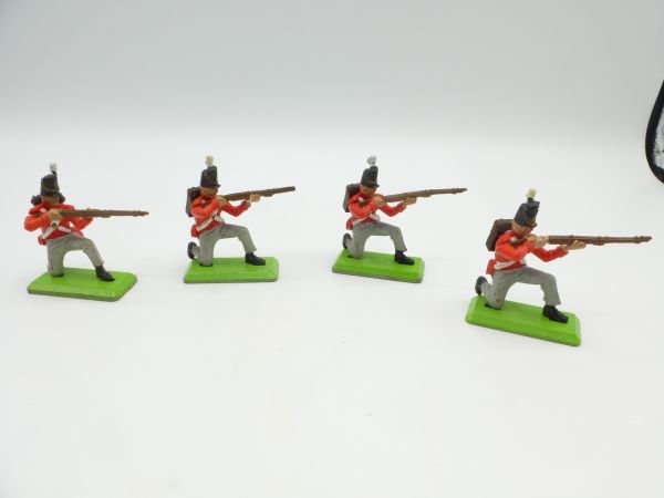 Britains Deetail 4 Napoleonic soldiers, Englishmen kneeling firing
