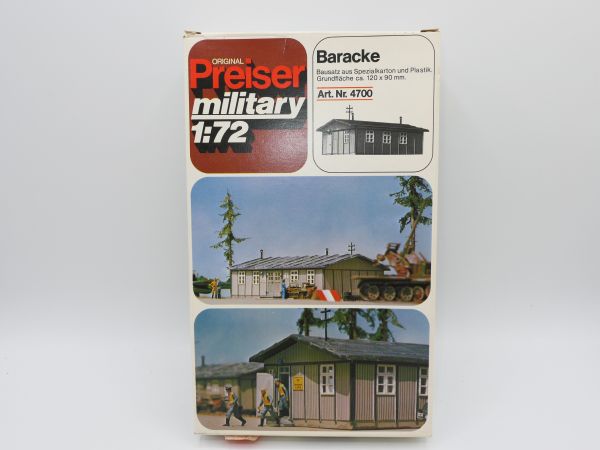 Preiser 1:72 Military Barracks, No. 4700 - orig. packaging, rare
