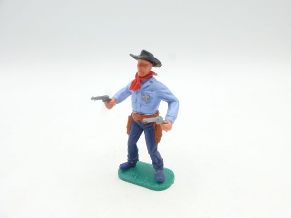 Timpo Toys Sheriff with 2 pistols (light blue)