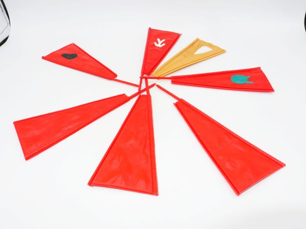 Timpo Toys Indianertipi, 7-teilig rot mit beigem Eingang