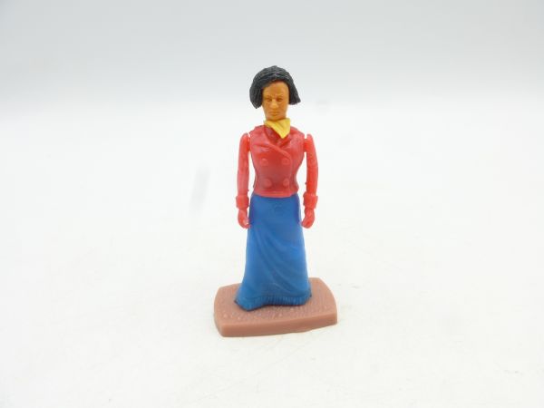 Plasty Female citizen standing (skirt blue, blouse red)