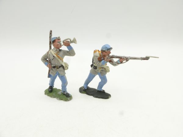 Britains Swoppets 2 Southerners (1 with trumpet + 1 shooting)