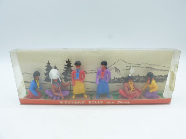 Plasty Indianer (6 Figuren), Nr. 4748 - tolle Blisterbox, unbespielt