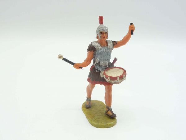 Elastolin 7 cm (damaged) Roman drummer marching - damage see photos