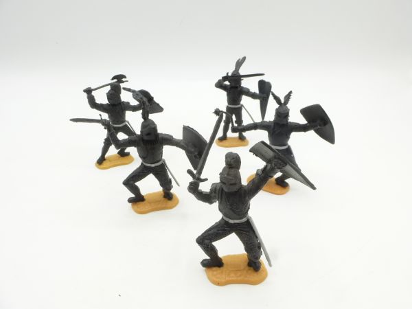 Timpo Toys Schwarze Ritter (5 verschiedene Figuren) - schönes Set