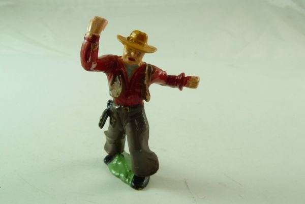 Heimo Cowboy standing, in fist fight - early painting