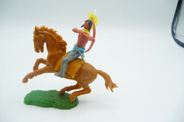 Elastolin 5,4 cm Iroquois riding, bow shooting (+ tomahawk)