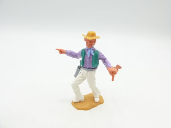 Timpo Toys Cowboy 3rd version with rifle, pointing sideways