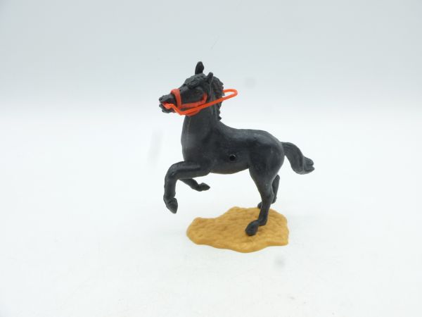 Timpo Toys Horse rearing, black with red bridle