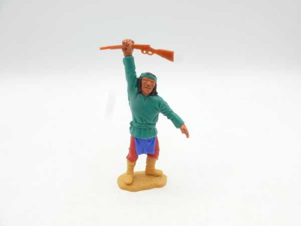 Timpo Toys Apache stehend, Gewehr oben, dunkelgrün