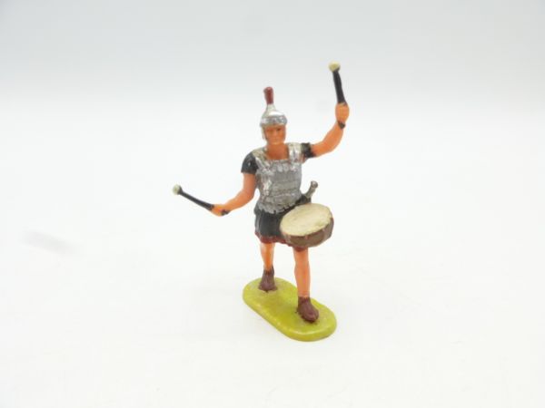 Elastolin 4 cm Drummer marching, No. 8406 (brown/red lower tunic)