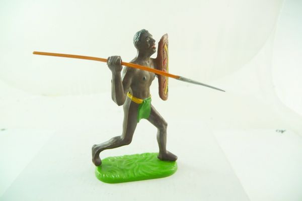 Elastolin 7 cm African big game hunting: African standing with spear, No. 8200