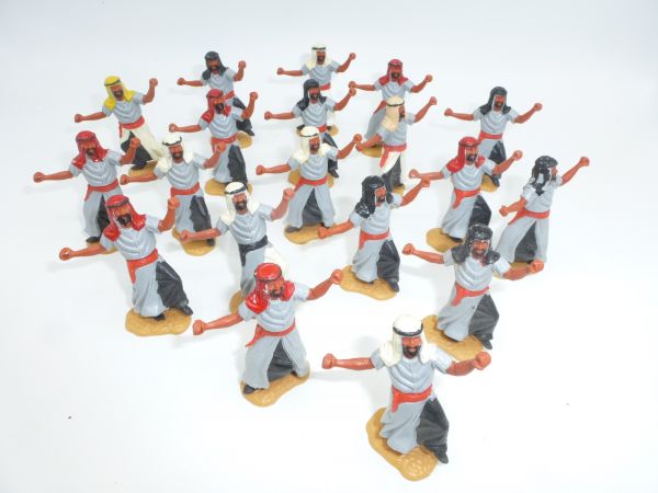 Timpo Toys 20 Araber, grau - ohne Waffen, Sammlerbemalung