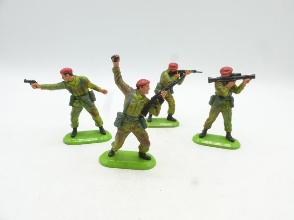 Britains Deetail Paratroopers, 4 Soldaten in verschiedenen Positionen