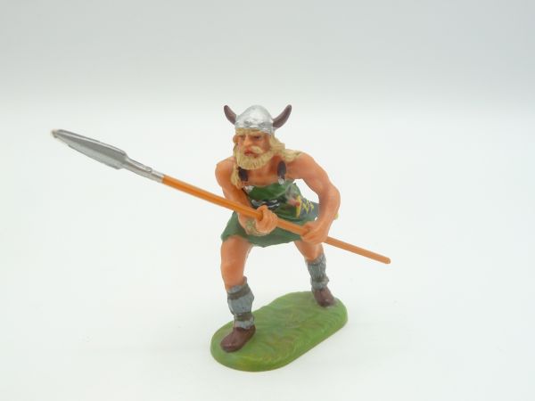 Elastolin 7 cm Viking going ahead with spear, No. 8501 - early figure, nice painting