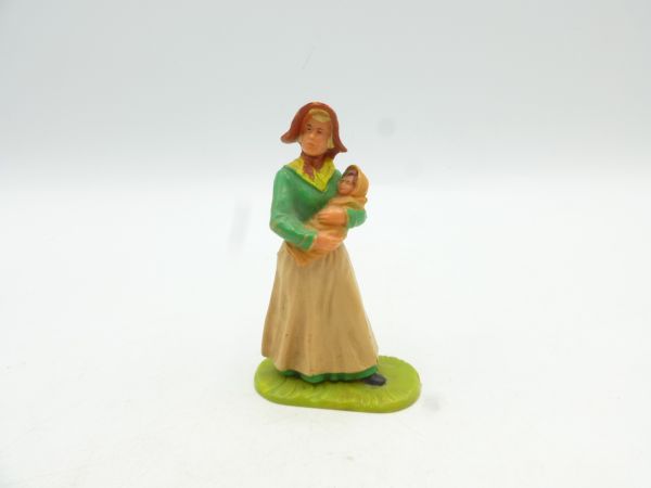 Elastolin 7 cm Settler woman with child on her arm, No. 7707