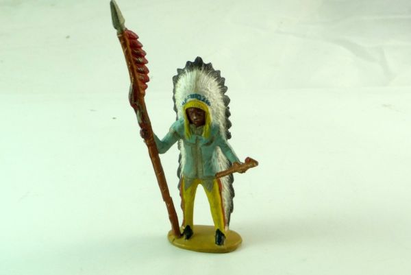 Merten Indian on foot, Indian Chief with spear and pipe of peace, No. 280