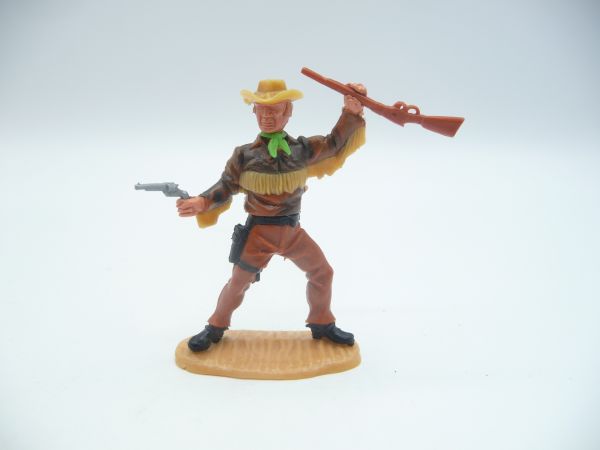 Timpo Toys Cowboy 4. Version stehend mit Gewehr + Pistole