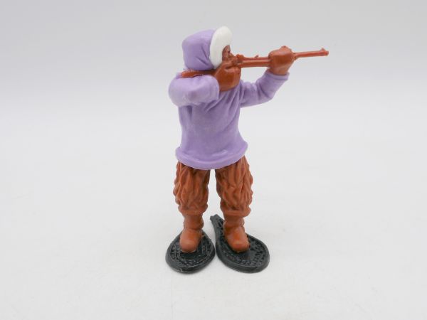 Timpo Toys Eskimovariante (flieder) mit Gewehr, braune Beine