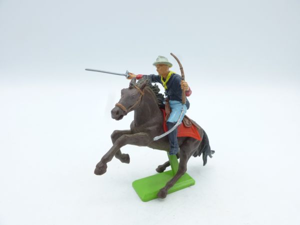 Britains Deetail Soldier 7th Cavalry riding, storming with sabre