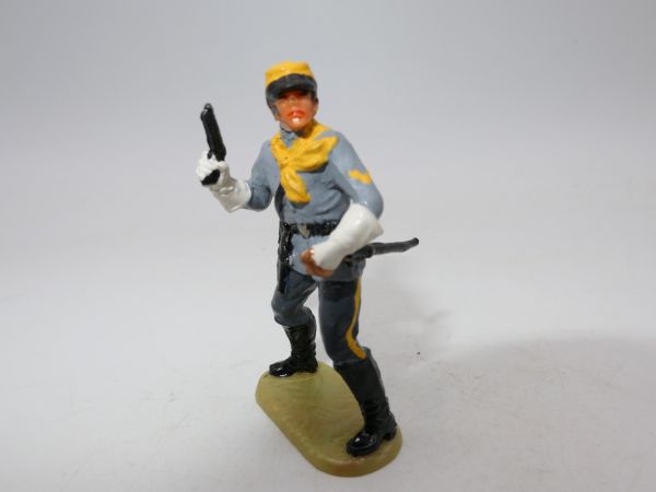 Confederate soldier with cap, pistol at the ready - nice 4 cm modification