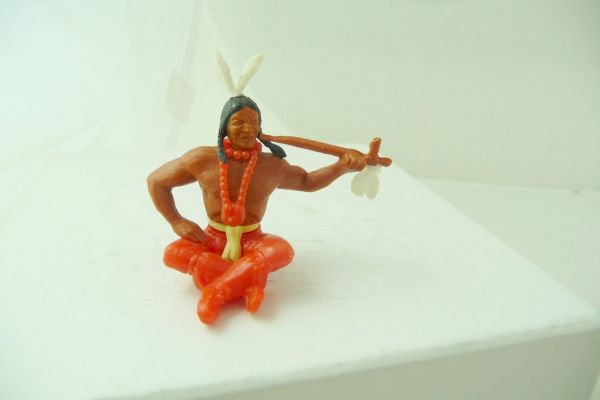 Timpo Toys Indianer 3. Version mit Friedenspfeife + seltenem Unterteil