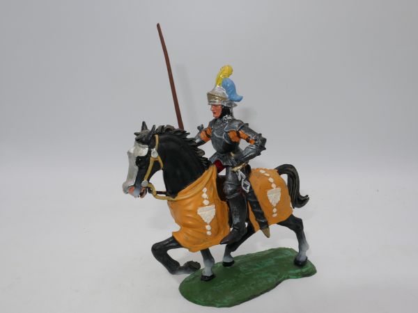 Elastolin 7 cm Knight on horseback, lance high, No. 8965