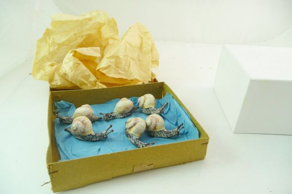 Elastolin 8 Snails, No. 4063 - unused, in old orig. packaging, see photos