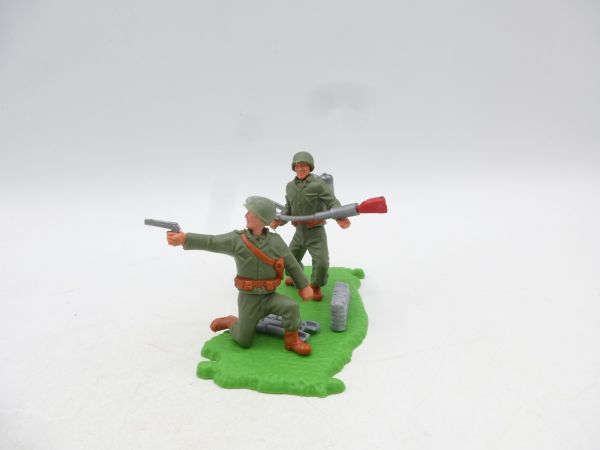 Timpo Toys Flamethrower position with Americans - flame not Timpo
