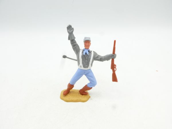 Timpo Toys Southerner standing with rifle, hit by arrow