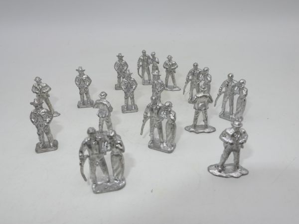 15 pewter figures Wild West (2.5 cm size)