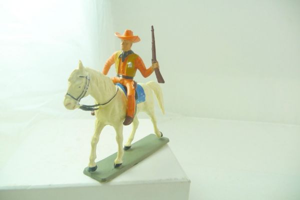 Starlux Cowboy reitend mit Gewehr - schöne Figur