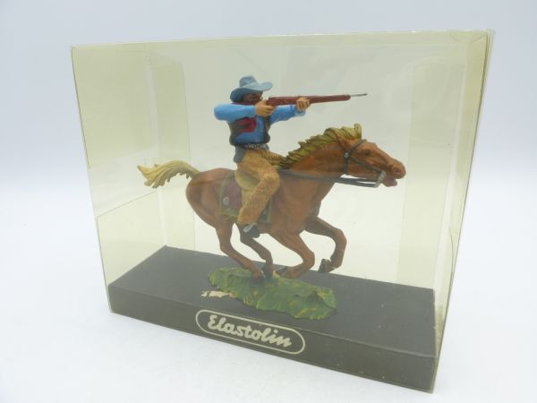 Preiser 7 cm Cowboy zu Pferd mit Gewehr, Nr. 6996 - OVP, ladenneu