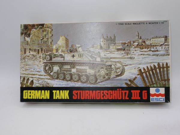 Esci German Tank Sturmgeschütz III G, No. 8005 - orig. packaging, on cast