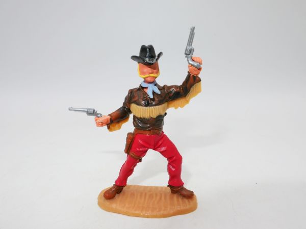 Timpo Toys Cowboy 4. Version stehend 2 Pistolen wild schießend