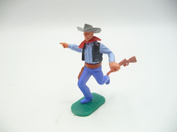 Timpo Toys Cowboy 2nd version running with rifle, pointing - brand new