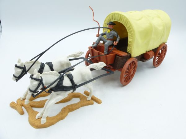 Timpo Toys Planwagen mit Kutscher 3. Version