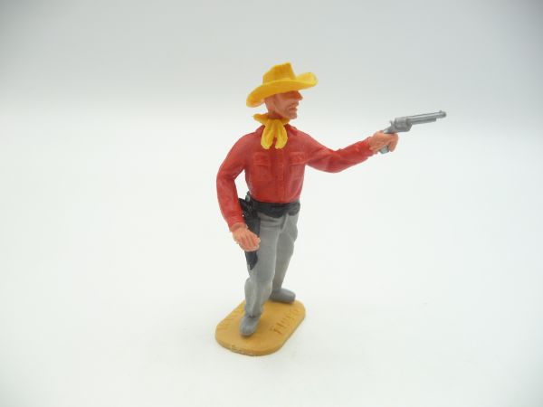 Timpo Toys Cowboy 2. Version stehend mit Pistole - seltener Hut