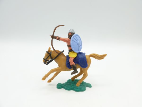 Timpo Toys Viking, archer riding, light blue shield