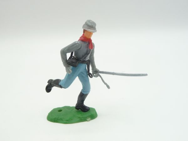 Elastolin 5,4 cm Confederate Army soldier running with sabre