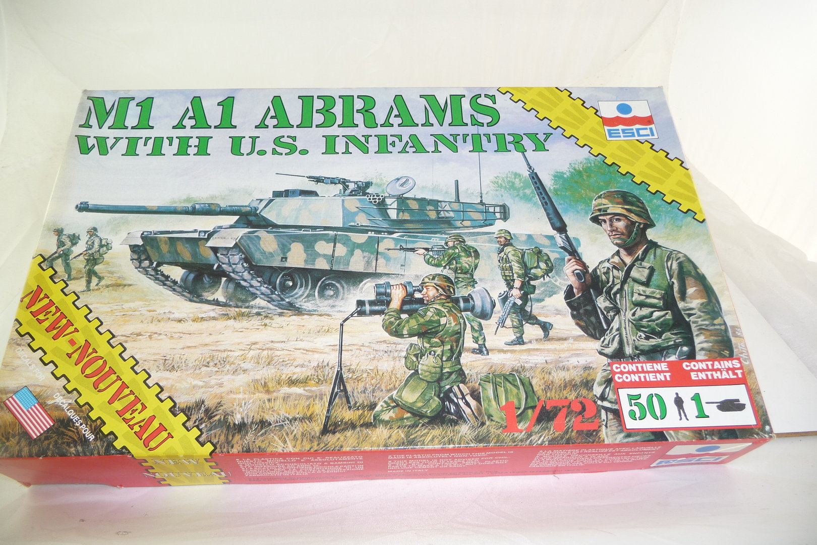 M1 A1 Abrams with US Infantry Esci art.8602 made italy OOP 