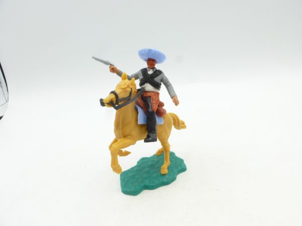 Timpo Toys Mexican riding, shooting pistol, grey/white