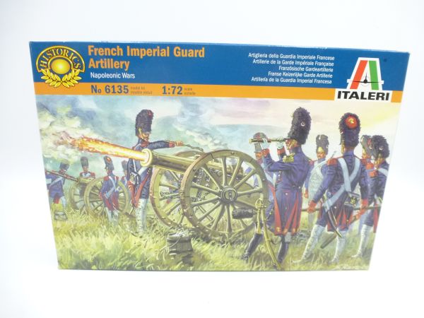 Italeri 1:72 French Imperial Guard Artillery, No. 6135 - orig. packaging, on cast