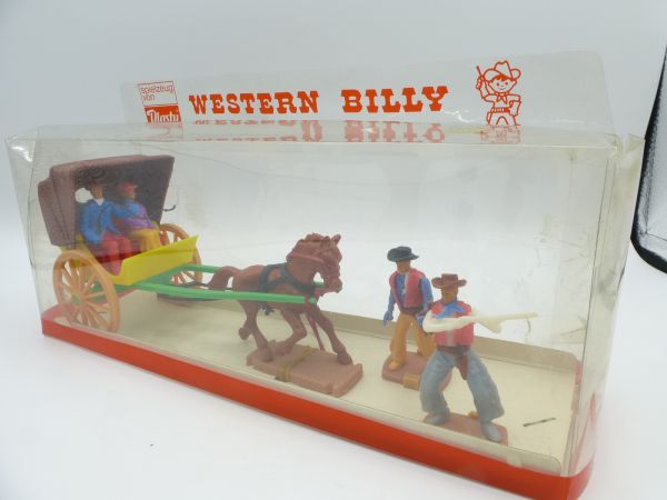 Plasty Great buggy with passengers + cowboys - orig. packaging, brand new