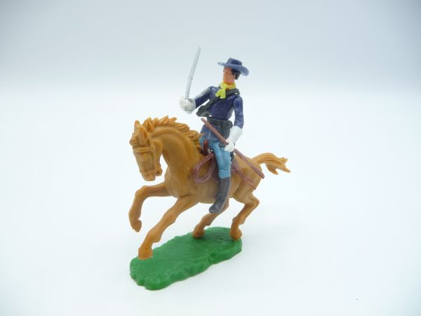 Elastolin 5,4 cm Union Army Soldier on horseback with sabre + rifle
