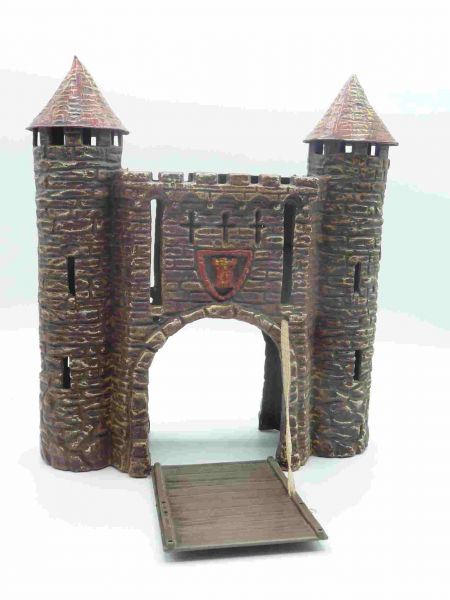 Elastolin Entrance gate with drawbridge for "Brown Castle" No. 9747 - without figure