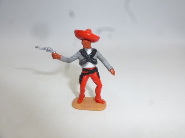 Timpo Toys Mexikaner stehend, grau, Pistole schießend