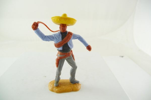 Timpo Toys Mexikaner stehend, hellblau/schwarz mit Peitsche