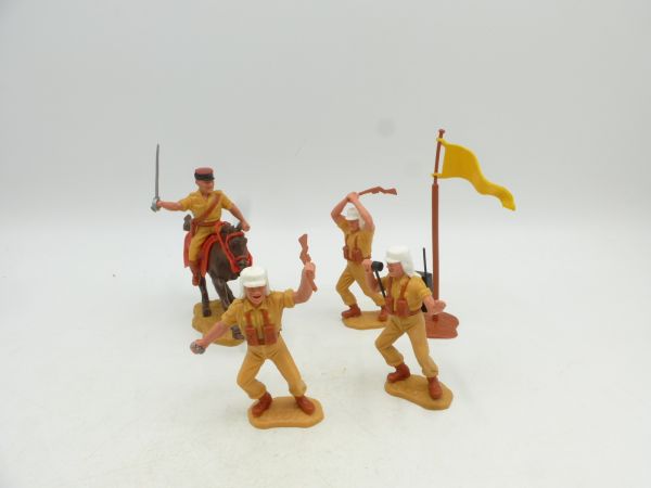 Timpo Toys Great set: 1 officer, 3 foot soldiers + camp flag