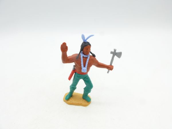 Timpo Toys Indian 3rd version (big head) standing with tomahawk